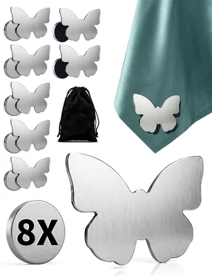 8+1 Magnetische Tischdeckenklemmen Schweres Outdoor-Tischdeckengewicht aus Edelstahl