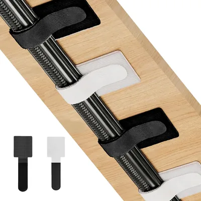 100 Pcs Reusable Cable Ties - Black & White