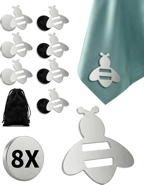 8+1 Tischdeckenklammern Magnet Tischdeckenbeschwerer Extra Schwer
