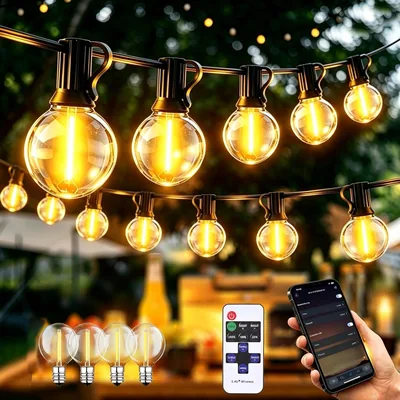 Éclairage extérieur Kemoribe 50 m à LED avec contrôle APP et à distance - Dimmable - Étanche IP44