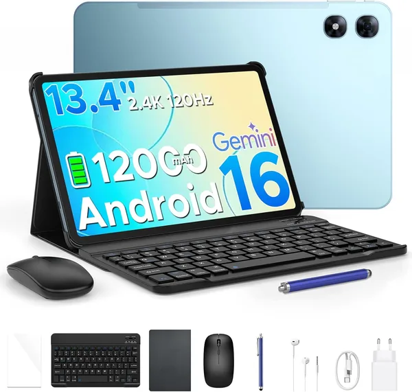 P13PRO Tablet 13.4 pulgadas Android 16 con 12000mAh, 48GB RAM 256GB ROM, 2.4K 120Hz DIsplay