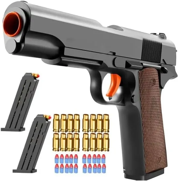 Toy Revolver with Shell Ejection, Foam Blaster for Kids