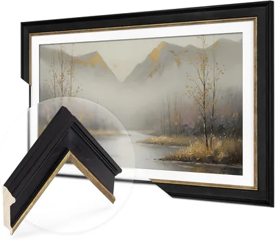 EVENTFRAME Black & Gold TV Frame (32-85" Compatible with NXTVISION/Pro)