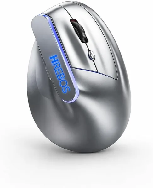 Mouse Vertical Ergon mico Sem Fio 1600 DPI Bluetooth 2.4G Recarreg vel