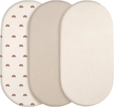 Peepeemax Húmeda Funda para Cuna 80 x 40 cm, Protector de Colchón de Muselina de Algodón, Funda Ajustada para Portabebés