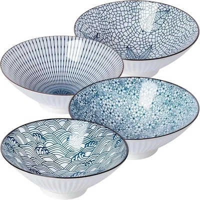 4 Pack Japanese Ramen Bowls Set - Best Deal