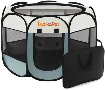 Topika Portable Pet Playpen for Dogs & Cats with Bag - Best Deal