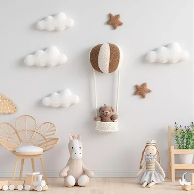 Chumia 7 Pcs Teddy Bear Nursery Wall Decor Air Balloon Best Deal