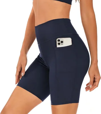 Shorts Academia Feminino - Short Cintura Alta de Yoga e Treino com Bolso