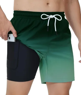 Zoofly Mens Swim Trunks with Compression Liner