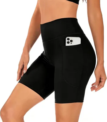 Shorts Academia Feminino - Short Cintura Alta de Yoga e Treino com Bolso