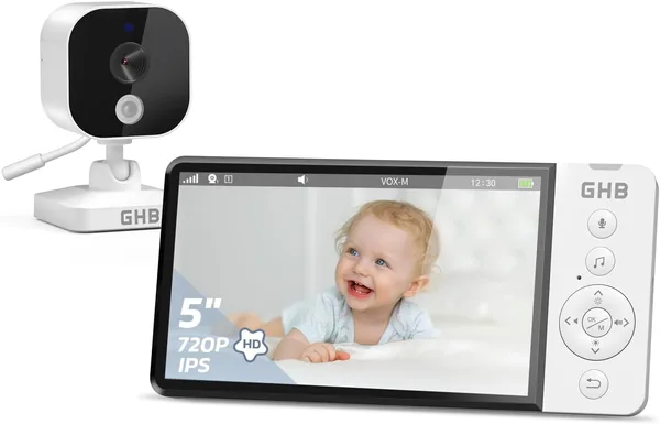 GHB Baby Monitor Video and Audio 5 inches