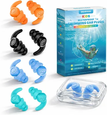 Plughi per le orecchie da nuoto per bambini, 4 paia di plughi impermeabili riutilizzabili per la protezione dalle orecchie in piscina e doccia