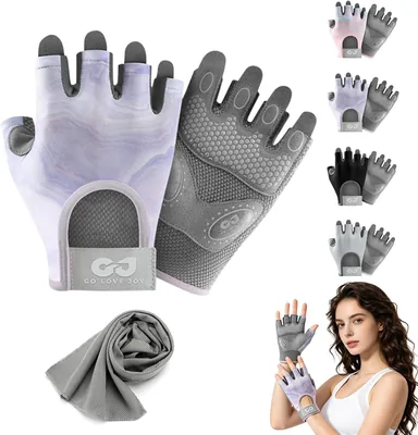 Guantes de Gym NEWKIBOU con Muñequeras, Antideslizantes y Transpirables, para Hombre y Mujer