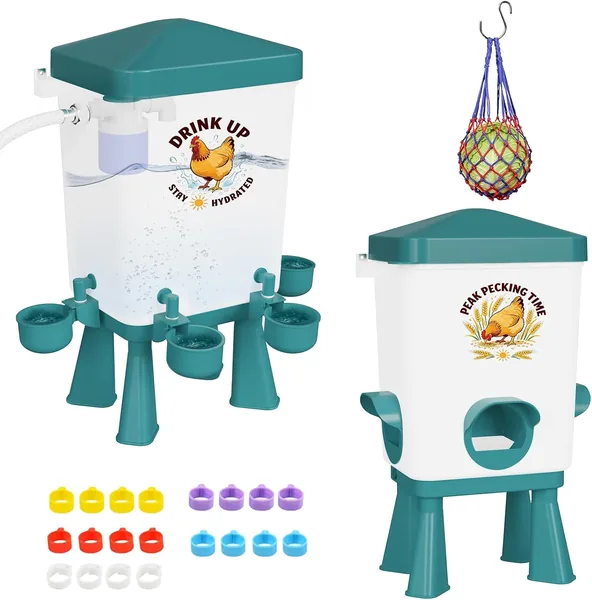 3 Gallon Chicken Feeder and Waterer Set