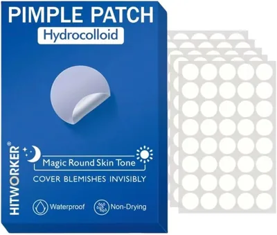 Hydrocolloid Pimple Patch 200 Count - Invisible & Waterproof