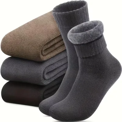 Kit Pares Meia Térmica Forrada Quentinha Flanelada Masculino Feminino