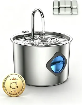 304 Stainless Cat Water Fountain 2.2L - Best Deal