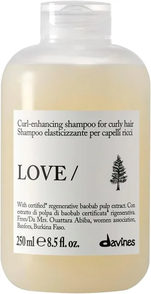 Davines Love Curl Shampoo - Stretch and Moisturising Shampoo for Curly or Wavy Hair