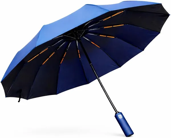 Guarda Chuva Automático Reforçado - Proteção UV e Contra Vento - Compacto e Dobrável, para Bolsa ou Mochila