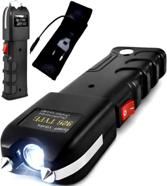 Lanterna 928 LED Dispositivo de Seguran a Auto Defesa Pessoal 2 em 1, Port til e Recarreg vel Turbo Alta Pot ncia