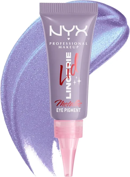 NYX Professional Makeup Lid Lingerie Cream Eye Pigment, Eyeshadow, Up to 24H Wear, Lacy Lilac