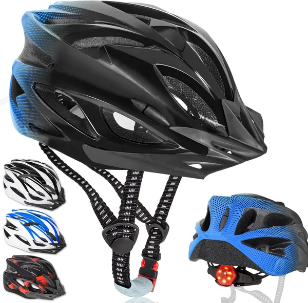 NXPZ Adult Bike Helmet for Men and Women with LED Lights (3 Modes)