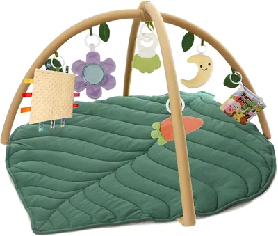 Leaf Shape Baby Play Gym - 6 Sensory Toys