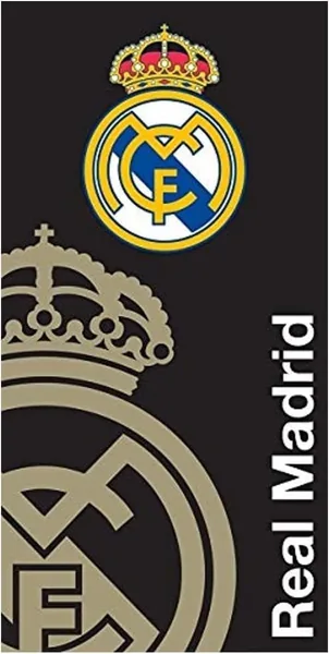 Real Madrid Official Beach Towel 70 x 140 cm - 100% Microfibre, Quick Drying, Lightweight and Compact