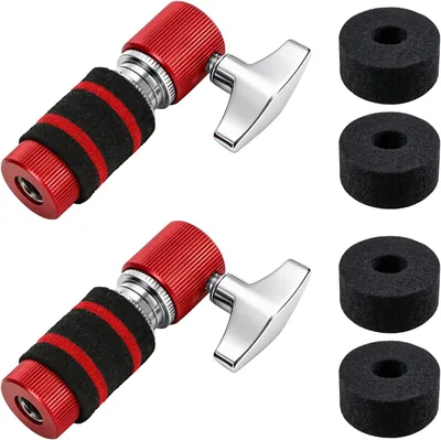Seteol - Juego de 2 Embragues Hi-Hat con Almohadillas para Oídos de Repuesto, Aleación de Aluminio Estándar