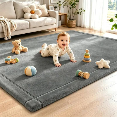 Capslpad Baby Play Mat 150x200cm Coral Velvet Padded Rug Best Deal