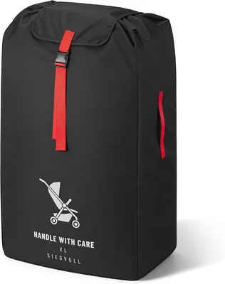 Großer Kinderwagen-Transportbeutel für große und Doppel-Kinderwagen | XL Reisetasche mit Ziehpasse und A