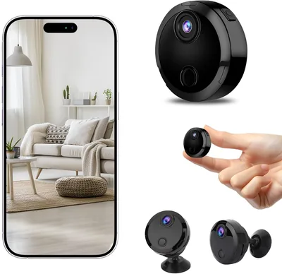 XAVURO Mini spionkamera - 1080P HD dold kamera för hemsäkerhet - trådlös WiFi-kamera med rörelsedetektion och mörkerseende - Best Deal