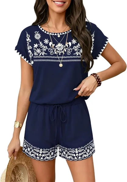 GUNEST 2 Piece Short Sets for Women Summer Casual Cap Sleeve Outfit Crew Neck Beach Vacation 2026 Lounge Sets