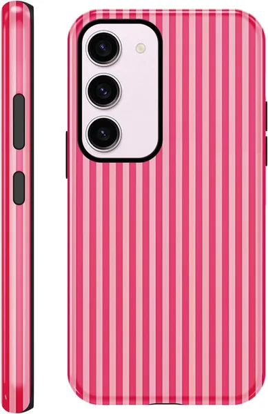Coque Saqmkil pour Samsung Galaxy A35 5G - Rayures Esthétiques, Motif Bandes Striées, Silicone Fin et Souple - Protection Contre les Chocs pour Femmes