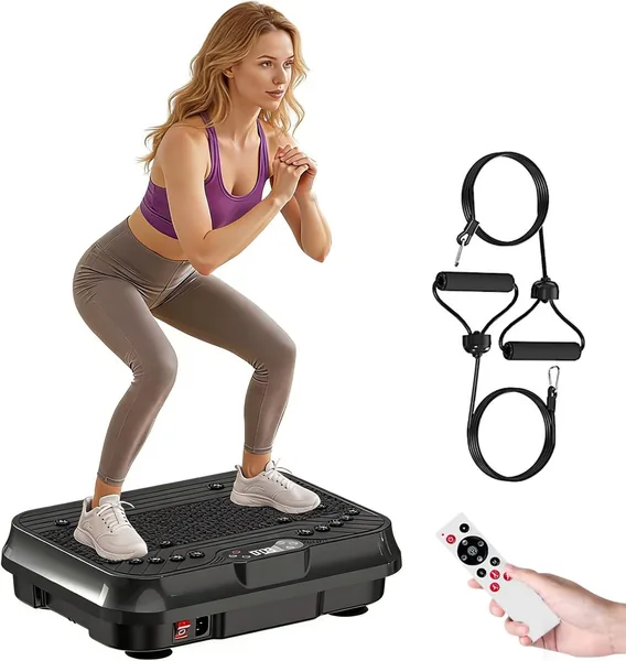 GartistGo Vibration Plate Exercise Machine, 2026 Updated Vibration Platform with Resistance Ropes, 2