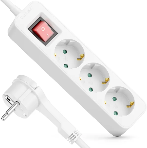 deleyCON 3-Way Power Strip