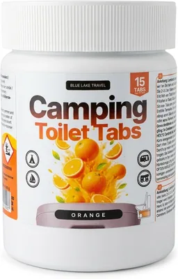 Blue Lake Travel Camping Toilet Tabs - Odour Stop & Faeces Decomposer für Camping-Toilette, Motorhome & Caravan