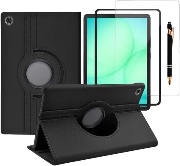 Capa Case Para Tablet Comp tivel Samsung Galaxy Tab A11 + Plus Girat ria 360 + Caneta Touch + Pel cula Paperlike Premium