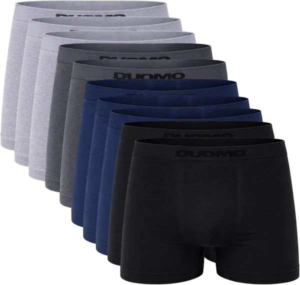 Kit 10 Cuecas Masculina Boxer Duomo Sem Costura Microfibra de Poliamida Toque Gelado - Melhor Preço