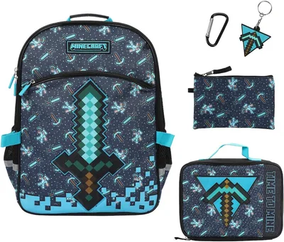 Minecraft Diamond Sword Set - Backpack & Lunch Deal
