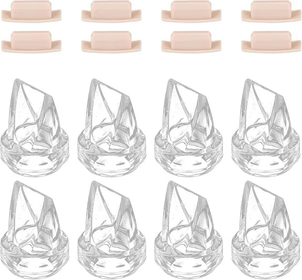 Eufy Wearable Breast Pump Replacement Parts - 8 Valves + 8 Spout Caps (15% Off)