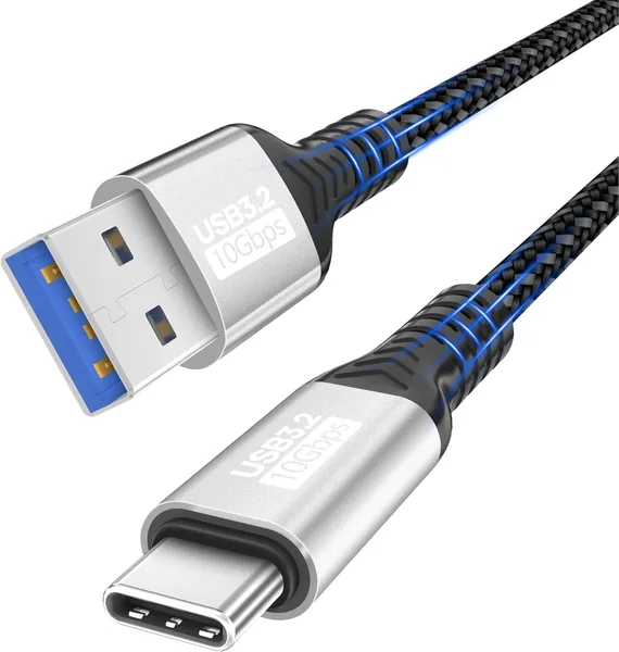 Kabel USB A na USB C, 1 m, 3 A, szybkie ładowanie 10 Gbps, iPhone 17/16/15/Pro Max, Samsung Galaxy