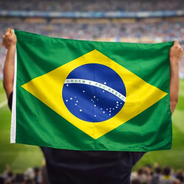 Bandeira do Brasil Premium 130x90 cm Copa do Mundo Elei és Com Espaó para Haste Orgulho Nacional Verde Amarelo