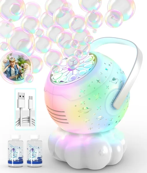 Rechargeable Bubble Machine - Bubble Maker for Kids