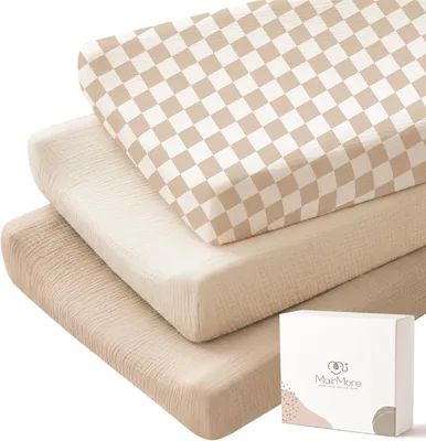 MairMore 3 Pack Changing Pad Cover - Soft Cotton Diaper Cover