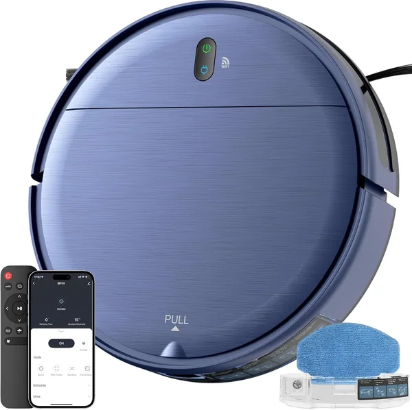 ZCWA Robot Vacuum,Robot Vacuum and Mop Combo with Schedule,APP/Remote/Voice