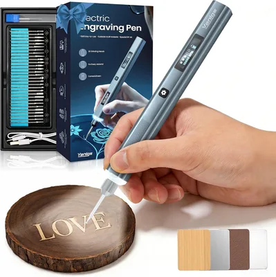 Engraving Pen Kit with LED Light - 5 Speed
