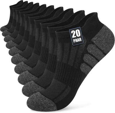 10/20 Para Sneaker Skarpety Męskie Damskie, Oddychające i Wygodne Bawełniane Skarpety Sportowe ze Wsparciem Łuku