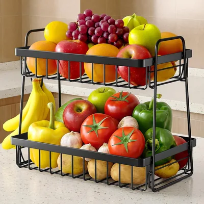 Sakugi Fruit Basket 10% Off - 2 Tier Bowl with Banana Holder